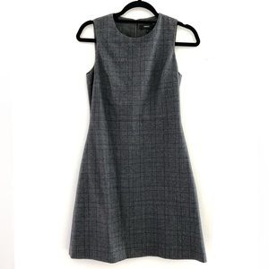 Theory Raneid wool checked dress, knee-length, size 0